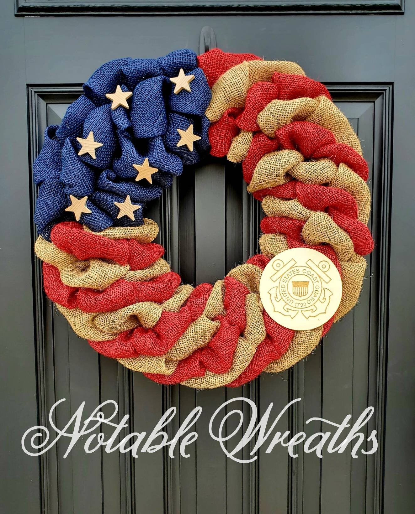 Rustic Marine Corps deployment wreath, patriotic military wreath, flag wreath, Veterans day wreath, memorial day wreath, burlap wreath