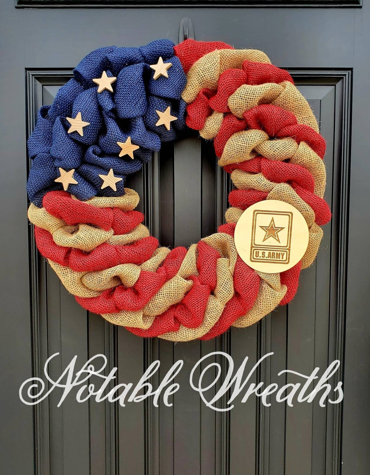 Rustic U.S. Navy deployment wreath, patriotic military wreath, flag wreath, Veterans day wreath, memorial day wreath, burlap wreath