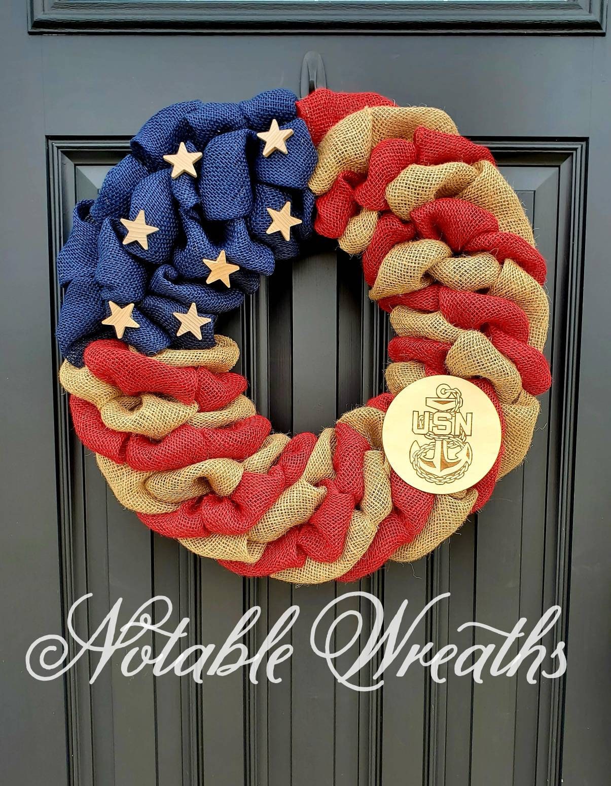 Rustic Marine Corps deployment wreath, patriotic military wreath, flag wreath, Veterans day wreath, memorial day wreath, burlap wreath